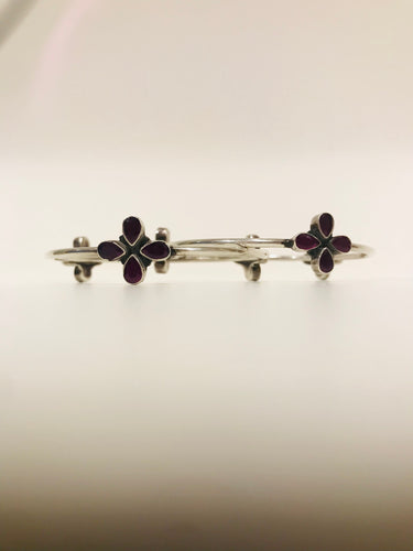 925 Silver Ruby Bangle